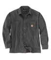 Rugged Flex Relaxed Fit Canvas Fleece-Lined Snap-Front Shirt Jac 